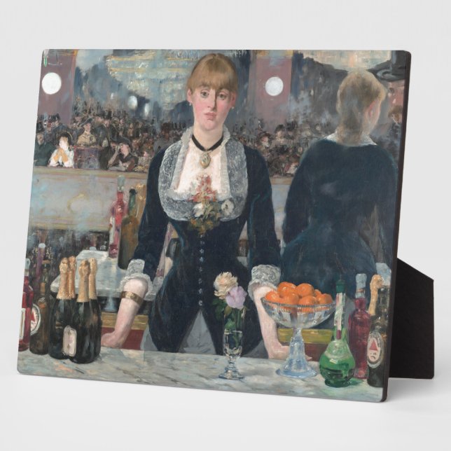 Edouard Manet's A Bar at the Folies-Bergère Plaque (Side)