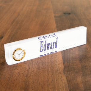 Edouard, nom, logo, plaque d'identification de
