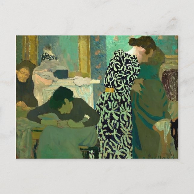 Edouard Vuillard- The Flowered Dress Postcard (Front)