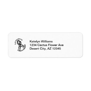 EDS Awareness Zebra Ribbon Address Avery Label