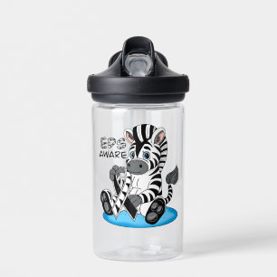 EDS Awareness Zebra Ribbon  Water Bottle