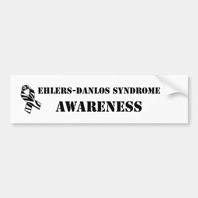 EDS Awareness Zebra Stripe Ribbon Bumper Stickers (Front)