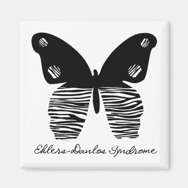 EDS Butterfly Zebra Stripe Magnet (Front)