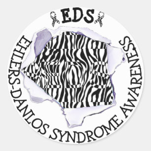 EDS Ehlers-Danlos Syndrome Awareness Zebra Sticker