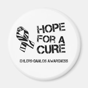 EDS Hope for a Cure Zebra Stripe Ribbon Magnet