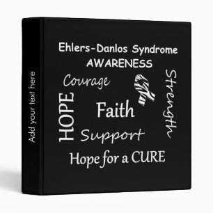 EDS Positive Words Zebra Stripe Three Ring Binders
