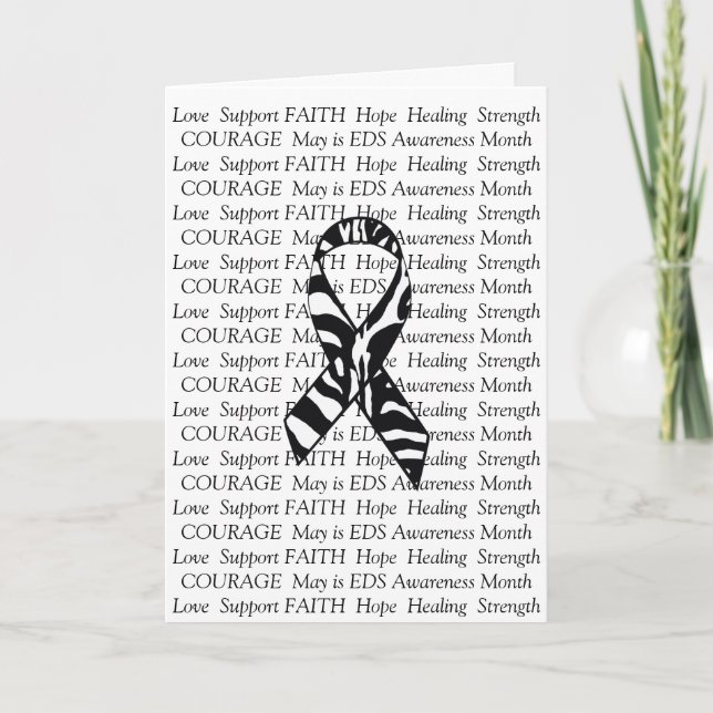 EDS Support Friendship Encouragement Carte à ruban (Devant)