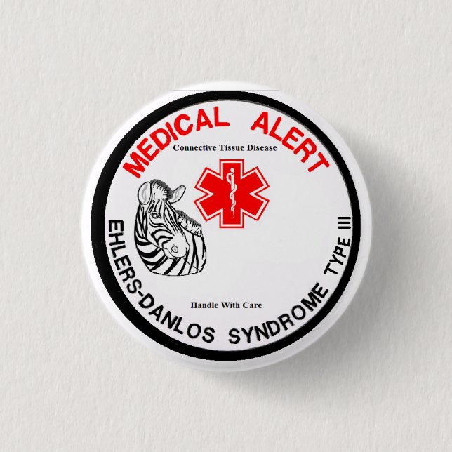 EDS Type 3 with Zebra Medical Alert Button (Front)