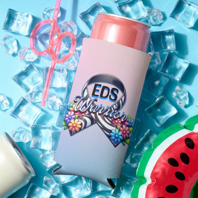 EDS Warrior | Ehlers-Danlos Syndrome T-Shirt Seltzer Can Cooler (In Situ Summer)