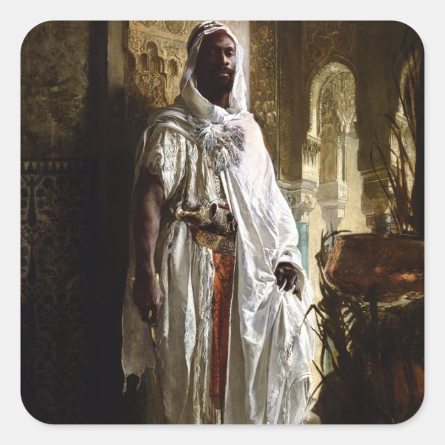 Eduard Charlemont The Moorish Chief Square Sticker (Front)