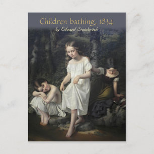 Eduard Steinbrück Children bathing CC0561 Postcard