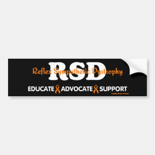 EDUCATE ADVOCATE SUPPORT...RSD/CRPS BUMPER STICKER