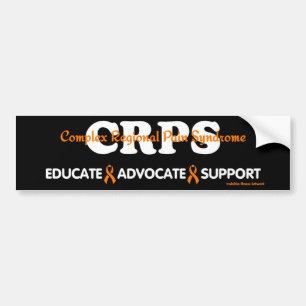 EDUCATE ADVOCATE SUPPORT...RSD/CRPS BUMPER STICKER