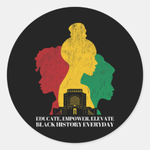 Educate classic round sticker