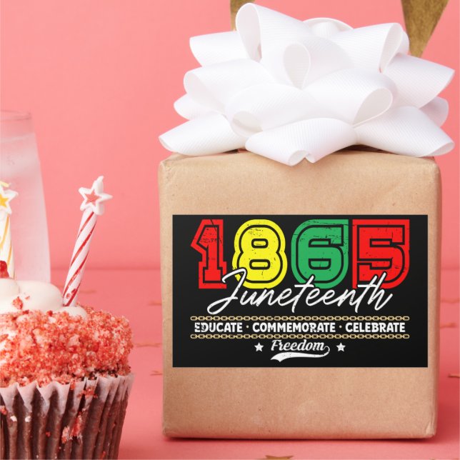 Educate Commemorate Celebrate 1865 Juneteenth Sticker (Party)