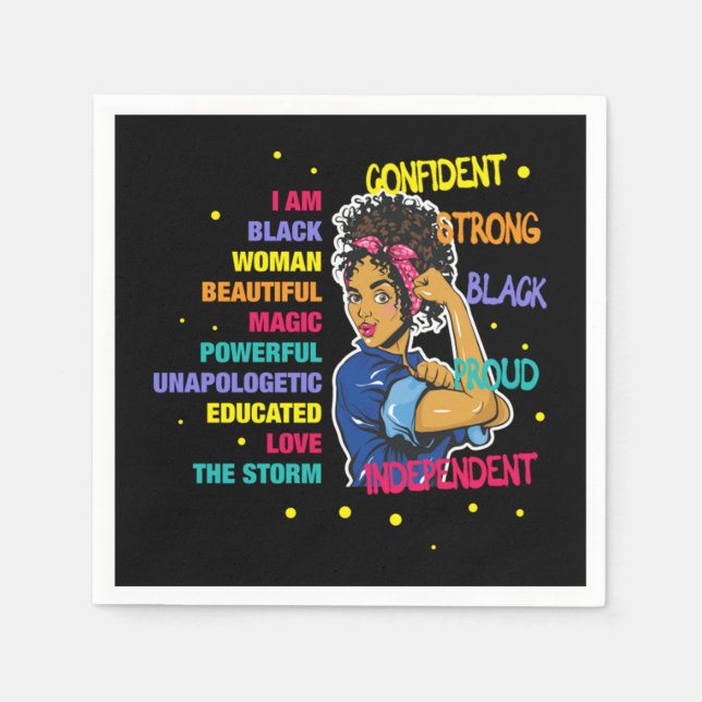 Educated Black Girl Magic  77 Napkin (Front)