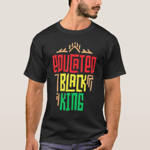 Educated Black King For Boys Men History Month T-Shirt