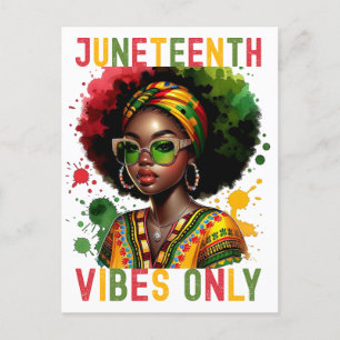 Educated Black Queen Melanin Woman HBCU Grad Sista Holiday Postcard
