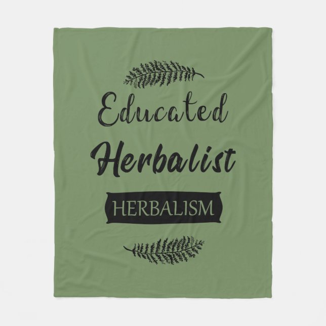 Educated herbalist fleece blanket (Front)