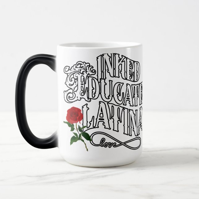 Educated inked Latina  Magic Mug (Left)