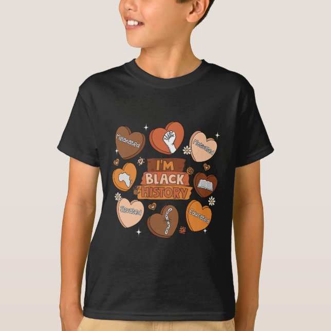 Educated Motivated Elevated Melanated Black Pride  T-Shirt (Front)