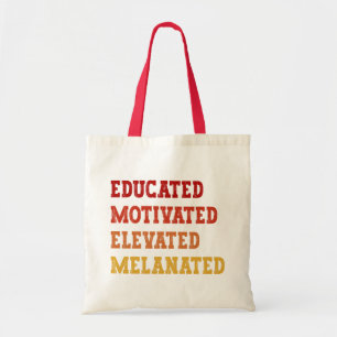 Educated Motivated Elevated Melanated Teacher Cool Tote Bag