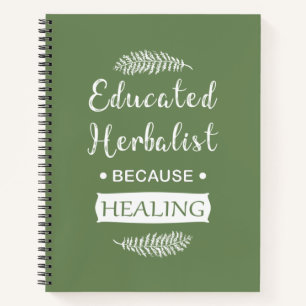 Educated Natural Medicine Herbalist Gift Notebook