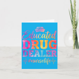 Educated Nurse Life Funny Nurse Heart Beat Card