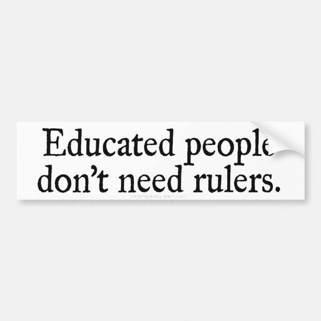Educated People Bumper Sticker (Front)