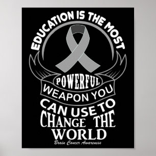 Education Can Change The World Brain Cancer  Poster