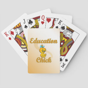 Education Chick Playing Cards