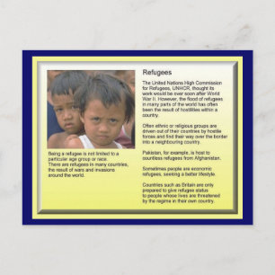 Education, Citizenship,Refugees, Role of UNHCR Postcard