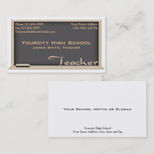 Education Educator Teacher Business Card