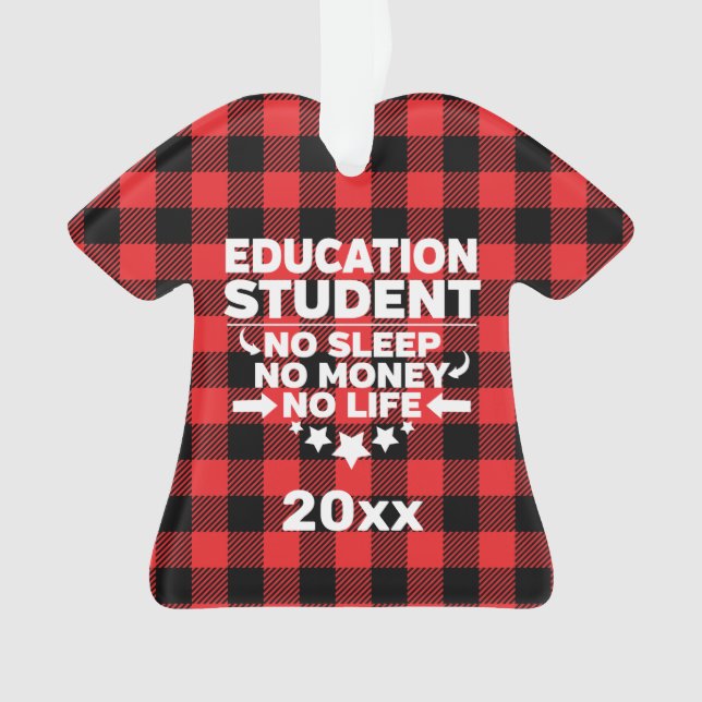 Éducation Étudiant Non Sommeil Argent Vie Rouge Pl (devant)