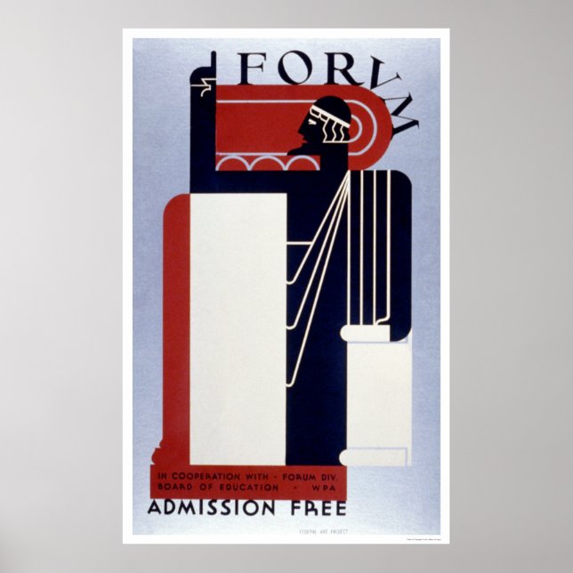 Education Forum 1939 WPA Poster (Front)