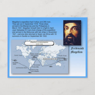 Education, History, Ferdinand Magellan voyages Postcard