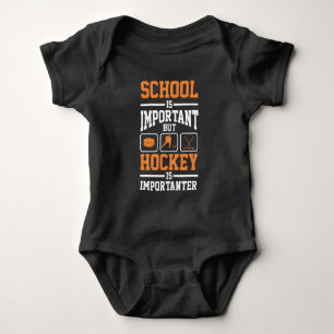 Education Ice Hockey Player Defense Forward Goalie Baby Bodysuit