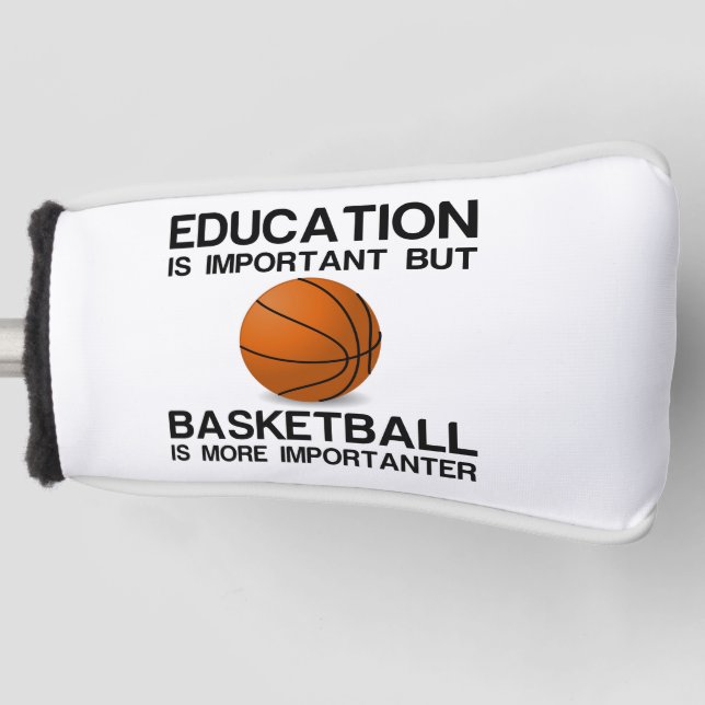 EDUCATION IMPORTANT BASKETBALL IMPORTANTER GOLF HEAD COVER (Front)