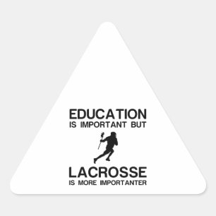 EDUCATION IMPORTANT LACROSSE IMPORTANTER TRIANGLE STICKER