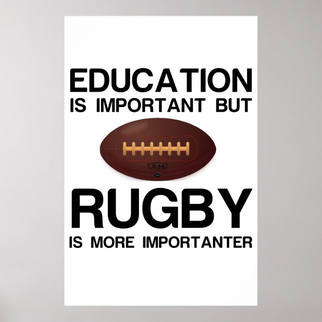 EDUCATION IMPORTANT RUGBY IMPORTANTER POSTER (Front)