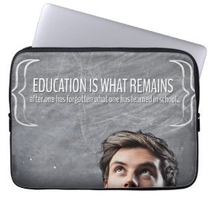 "Education" Inspirational Quote Laptop Sleeve