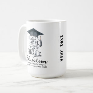 Education is a new powerful weapon coffee mug