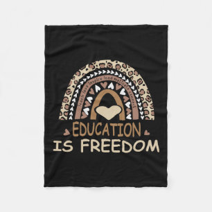 Education Is Freedom African American Black Histor Fleece Blanket