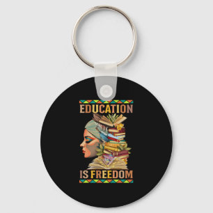 Education Is Freedom African American Black Histor Keychain