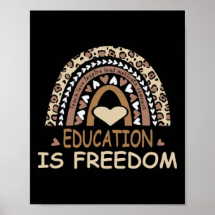 Education Is Freedom African American Black Histor Poster
