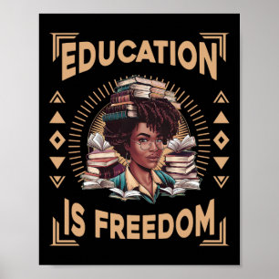 Education Is Freedom African American Black Histor Poster
