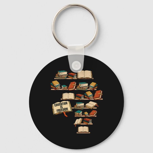 Education Is Freedom African Juneteenth Black Hist Keychain (Front)