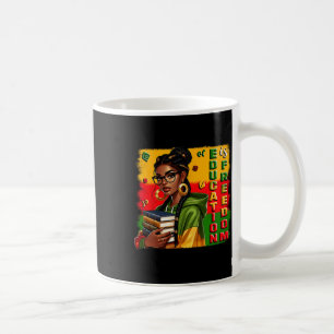 Education Is Freedom Black Teacher Books Black His Coffee Mug