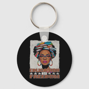 Education Is Freedom Black Teacher Books Black His Keychain