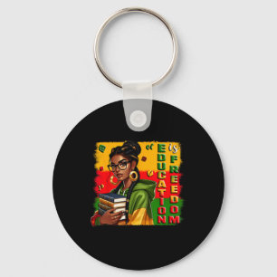 Education Is Freedom Black Teacher Books Black His Keychain